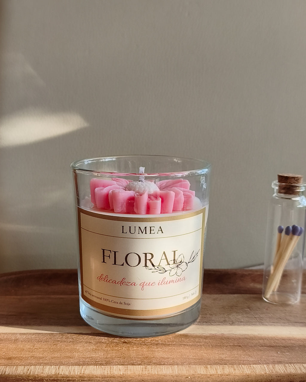 Vela de Cera de Soja - Floral