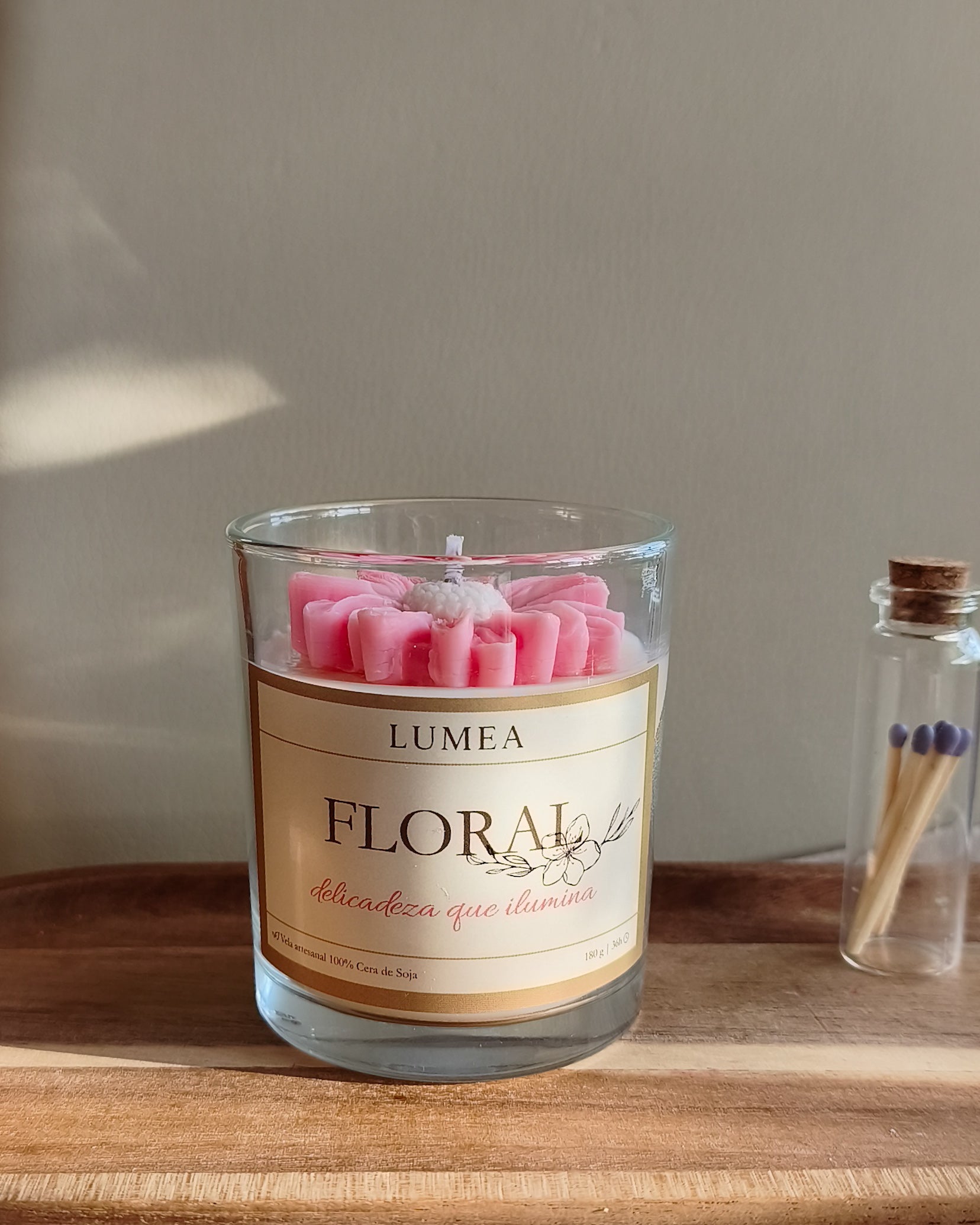 Vela de Cera de Soja - Floral